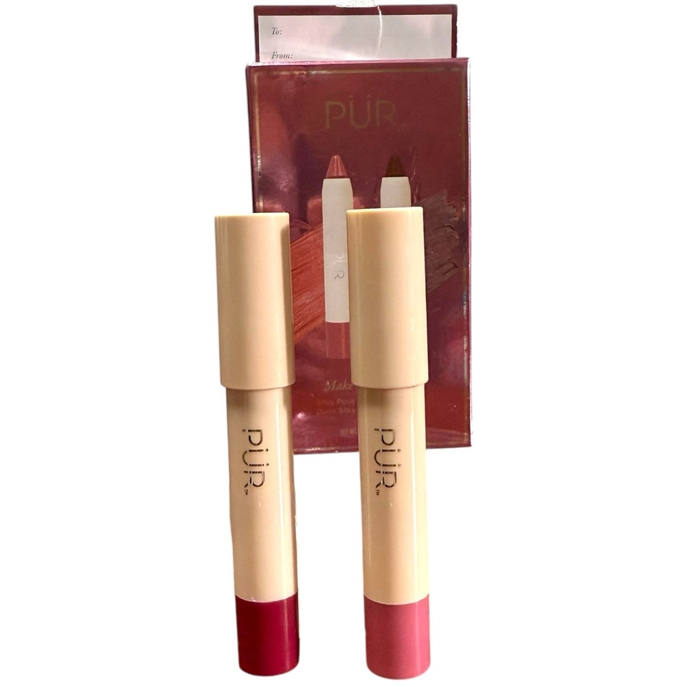 PUR Make Your Mark Silky Pout Creamy Lip Chubby Duo‎ 0.11 oz, 2-pack